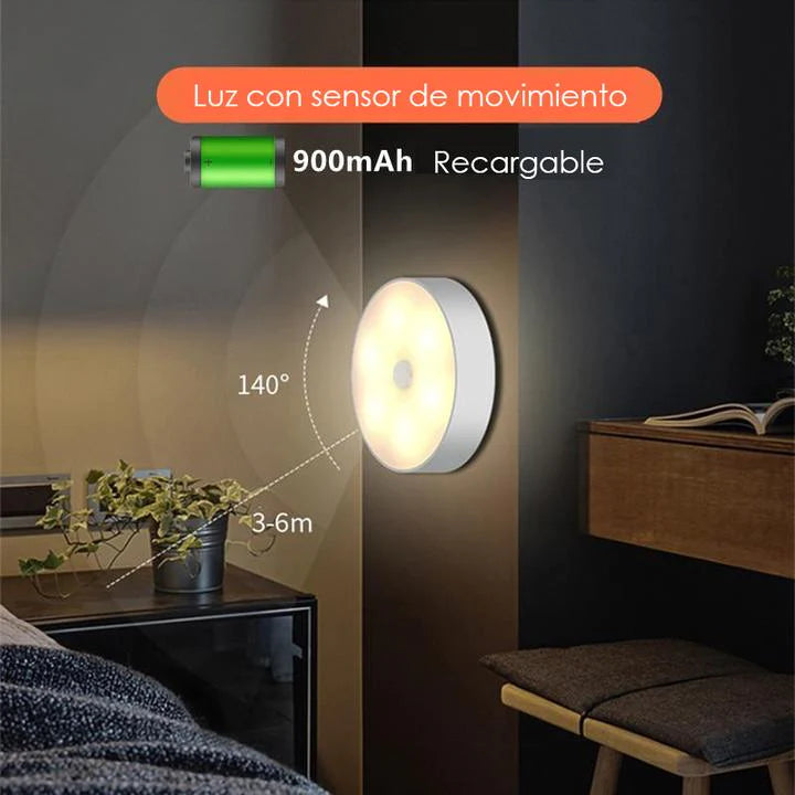 Luz LED con Sensor de Movimiento Pack x2 unidades